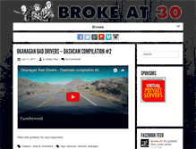Tablet Screenshot of brokeat30.com